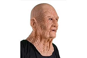 Realistic Mens Supersoft Doa Mask: Uncanny Human Face Disguise for Role Play and Halloween