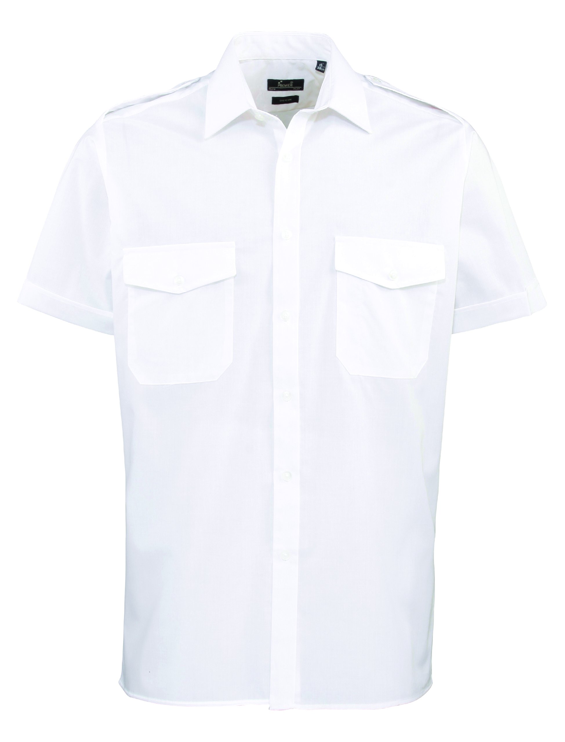 PremierMens Short Sleeve Pilot Plain Work Shirt