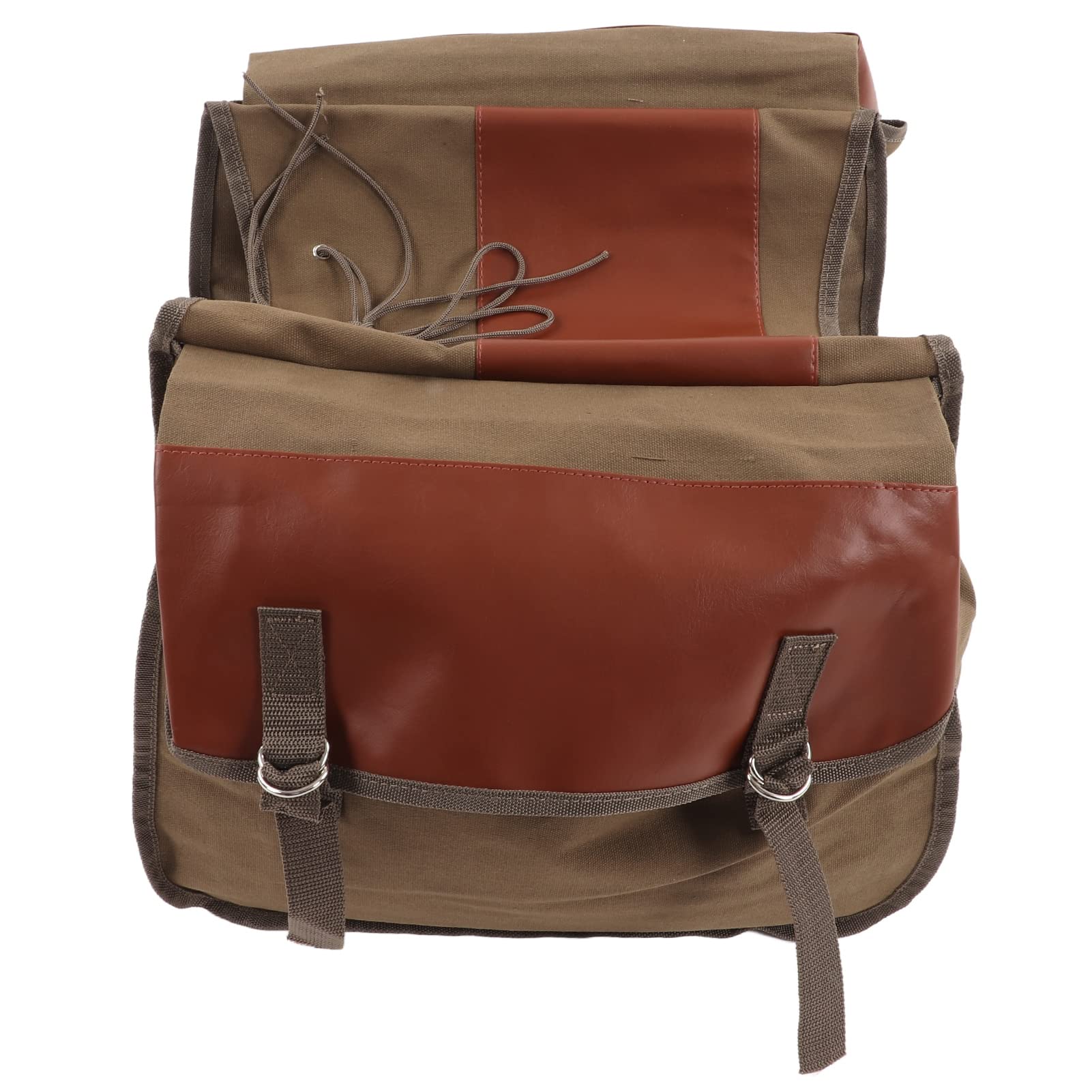 POENVFPO Borsa per Biciclette, Tela e Cuoio in Pelle Borsa per Bici da Bicchetta Sacca per Carrier Bagforto per Bagnella