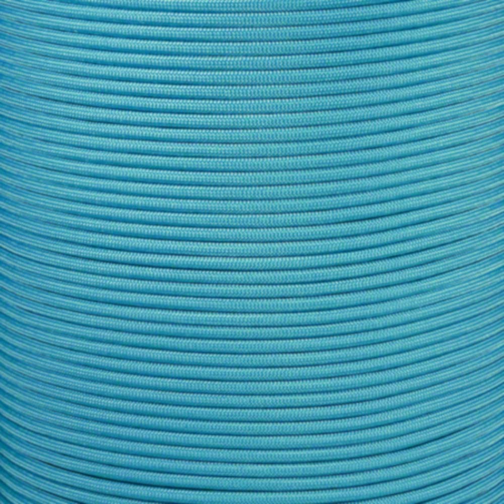 Paracord Planet Solid Color 550lb Paracord – 7 Strand Type III Nylon Cord for Indoor and Outdoor Tasks – Turquoise (50 ft)