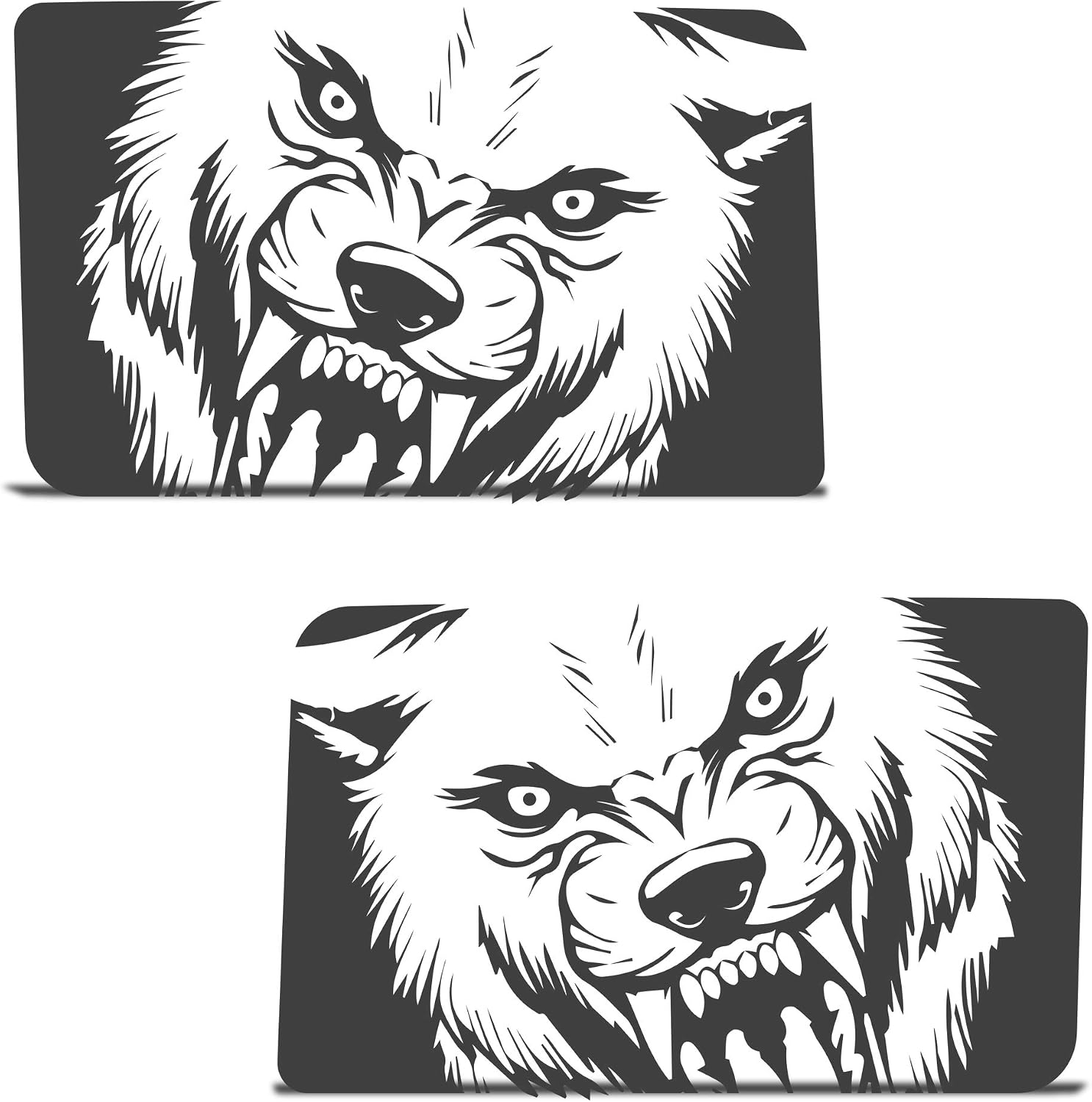 Rear Window Graphics kit Vinyl Decal Wrap Compatible with Jeep Wrangler 2011-2020 - Wolf Grey