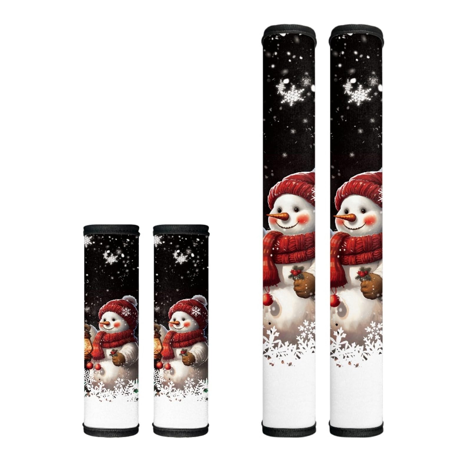 Dreaweet Cute Snowman Christmas Refrigerator Handle Covers Set of 4