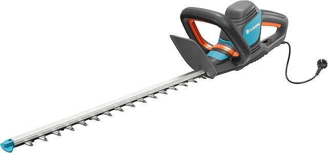 Gardena elektryczne nożyce do żywopłotów ComfortCut 550/50: elektryczne, silnik 550 W, dł. noża 50 cm, rozwarcie noża 27 mm, ergonomiczny uchwyt i ogranicznik cięcia (9833-20)