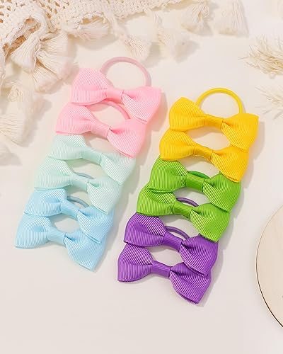 Vista 15 de Jollybows 100 lazos para el pelo de 2 pulgadas para bebés y niñas, mini boutique, cinta elástica para el cabello, accesorios para niños pequeños