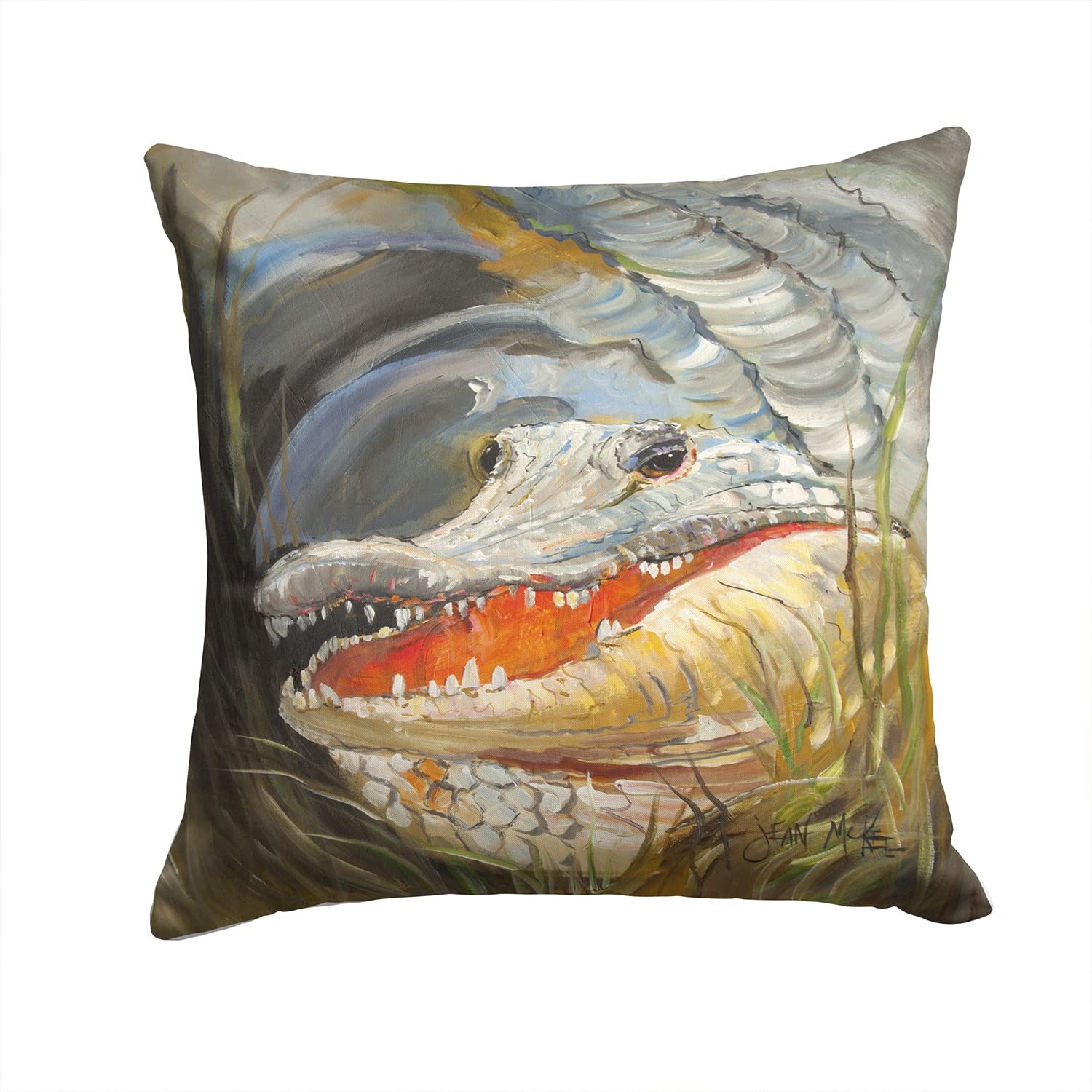 Coussin d'alligator Caroline's Treasures JMK1208PW1414 en toile premium motif artistique