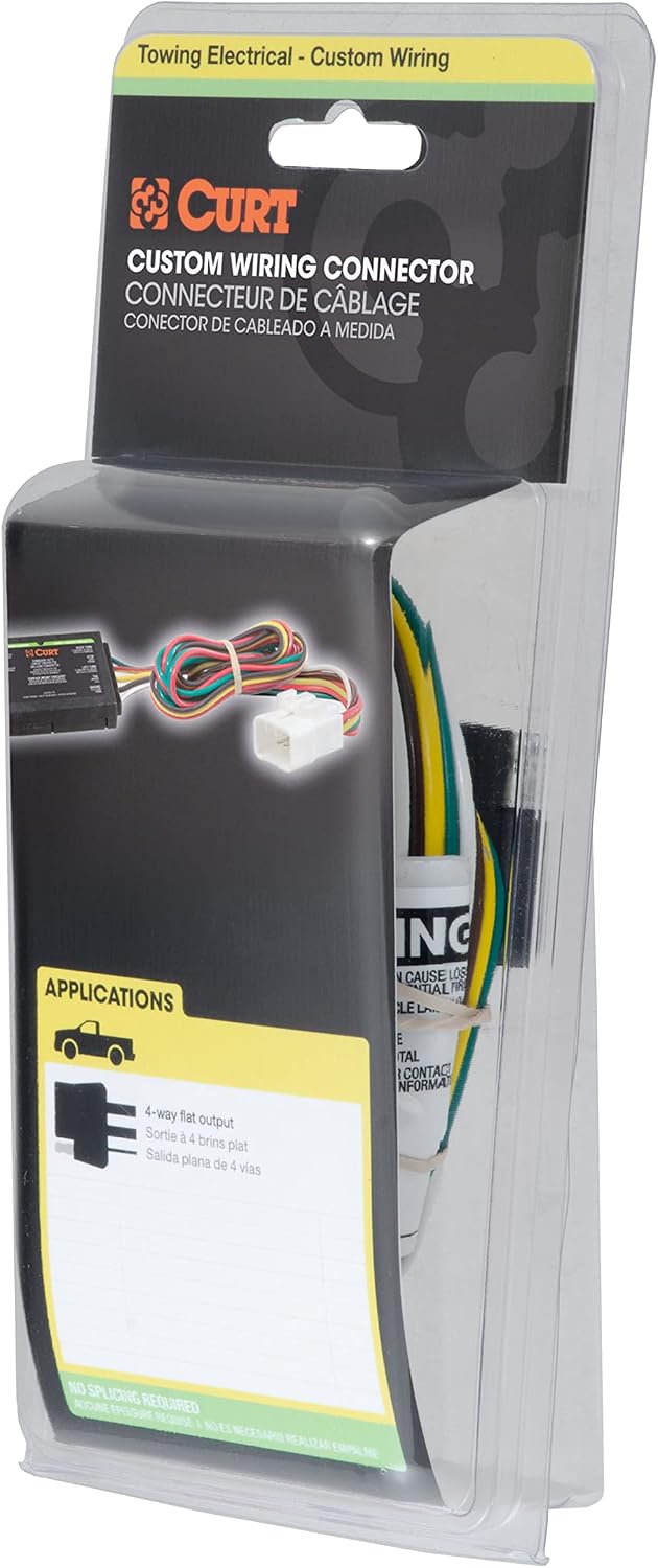 CURT 56096 Vehicle-Side Custom 4-Pin Trailer Wiring Harness, Select Cadillac SRX
