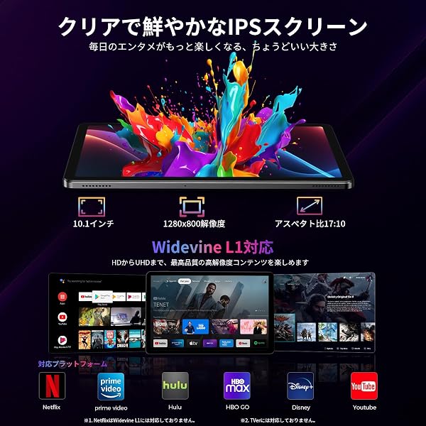 【2026新登場 Android 16 タブレット 10インチ 】RebotAI タブレット Android 16GB+64GB(1TB拡張対応)Wi-Fi 6 BT5.2 1280*800解像度IPS 超薄型&軽量 省電力設計 Widevine L1 5000mAh大容量バッテリー Type-C充電 顔認識 無線投影 初心者向け 入門モデル/高齢者/安全設計/日本語説明書 - 4