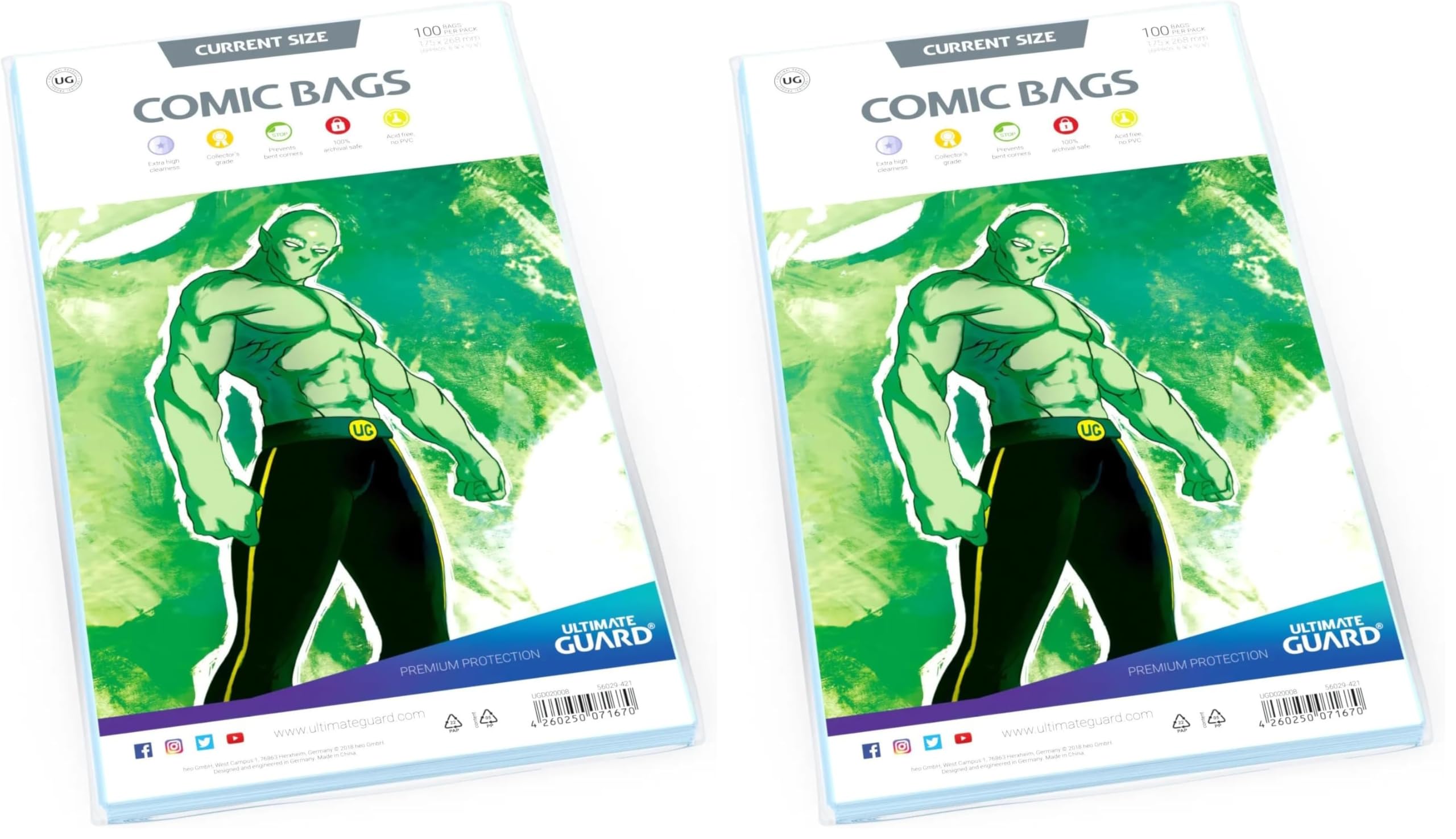 Ultimate Guard Comic Bags Current Size (100) Ultimate Guard (Confezione da 2)