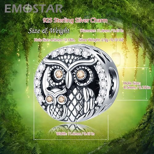 Miniatura 5 de Juego de dijes de animales para pulseras Pandora, dijes de búhos sabios y tortugas madrehijo, juego de joyas en plata de ley 925, regalos para