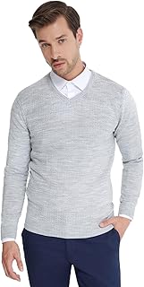 Hatemoğlu Regular Fit Jakarlı V Yaka Triko Kazak