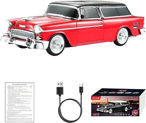 WS-1955 Retro Sedan Altavoz Bluetooth  Sonido HD, Radio FM, TWS estéreo, luces LED de fiesta, reproducción USBTF, micrófono manos libres  Decoración disponible en Yaxa Colombia