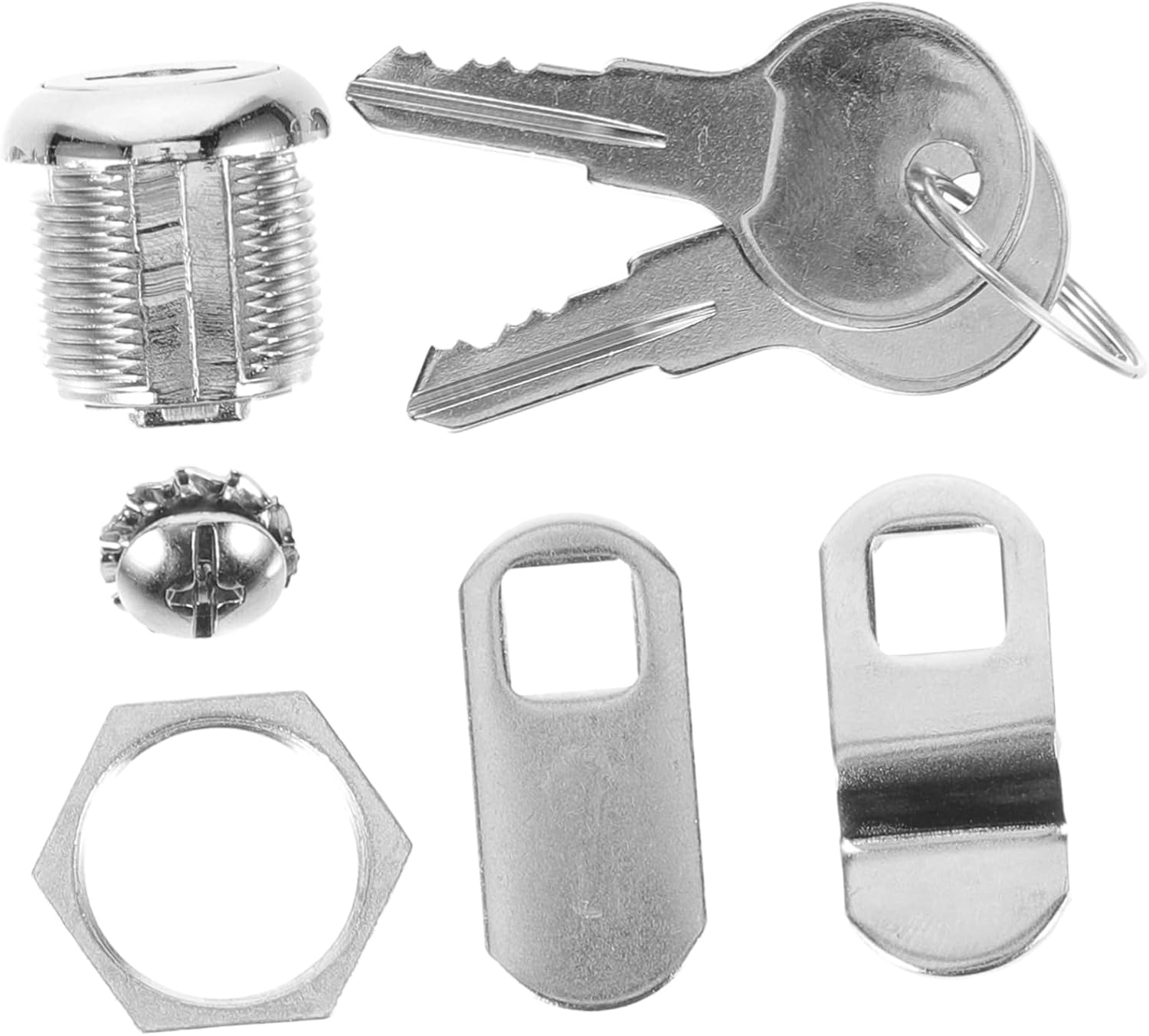 Gadpiparty 1set Lock with Key Multi-Functional Mailbox Lock Construction Easy Installation for Cabinets Electric Boxes Replacement Key Included