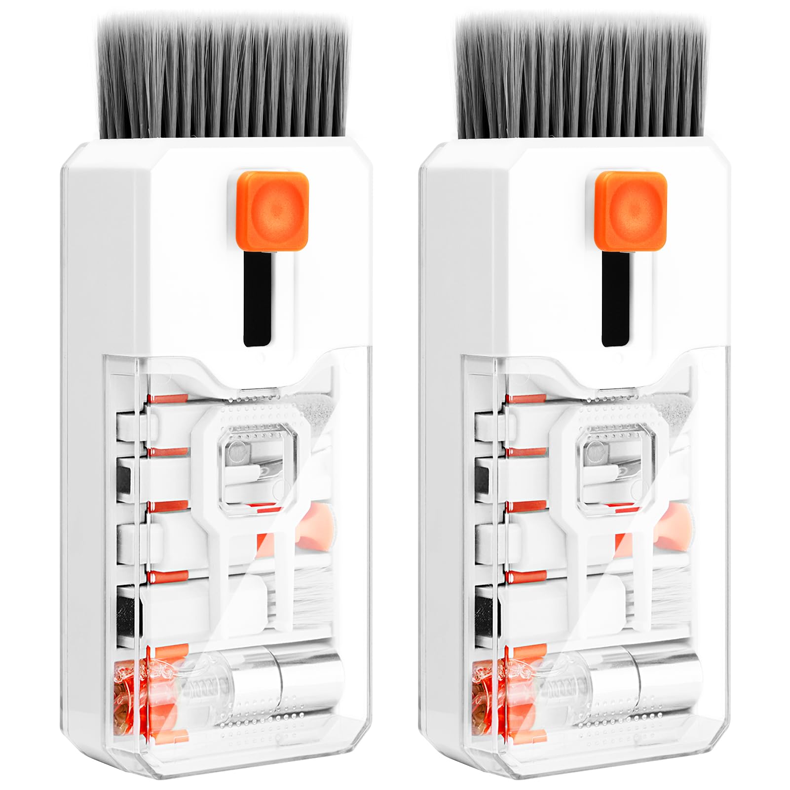 2 Pack Keyboard Cleaner Laptop Cleaning Kit, Computer Screen Cleaning Brush Tool x2, Multi-Function PC Electronic Cleaner Kit Spray x2 for iPad iPhone, Earbuds, Camera Monitor, All-in-one with Patent