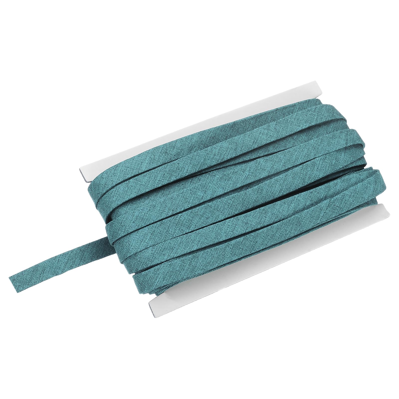sourcing map Double Fold Bias Binding Tape, 1/2 Inch x 15 Yards Cotton Twill Tape Trim Ribbon for Sewing Wrapping Craft DIY, Blue Green