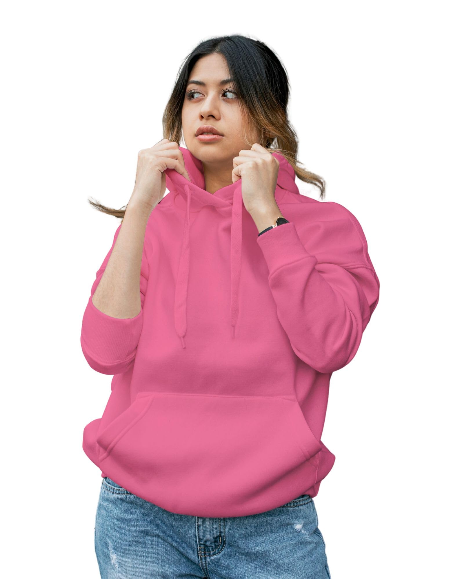 Ezclothing Women's Full Sleeve Printed Hooded Sweatshirt, Fleece-picture-47