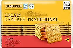 Biscoito Cream Cracker Rancheiro 300g – Duplamente Laminado, Vegano e Crocante