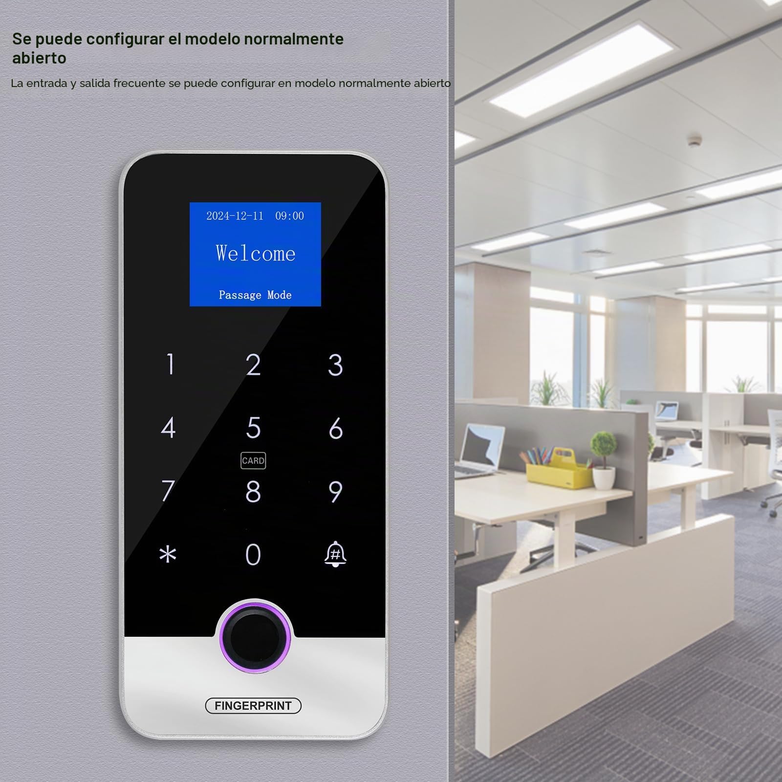 Bluetooth Tuya App Kit de Control de Acceso con RFID y Teclado Inteligente para Huellas Dactilares 180KG/350LB Cerradura Magnética IC Llavero Abridor 13.56MHz