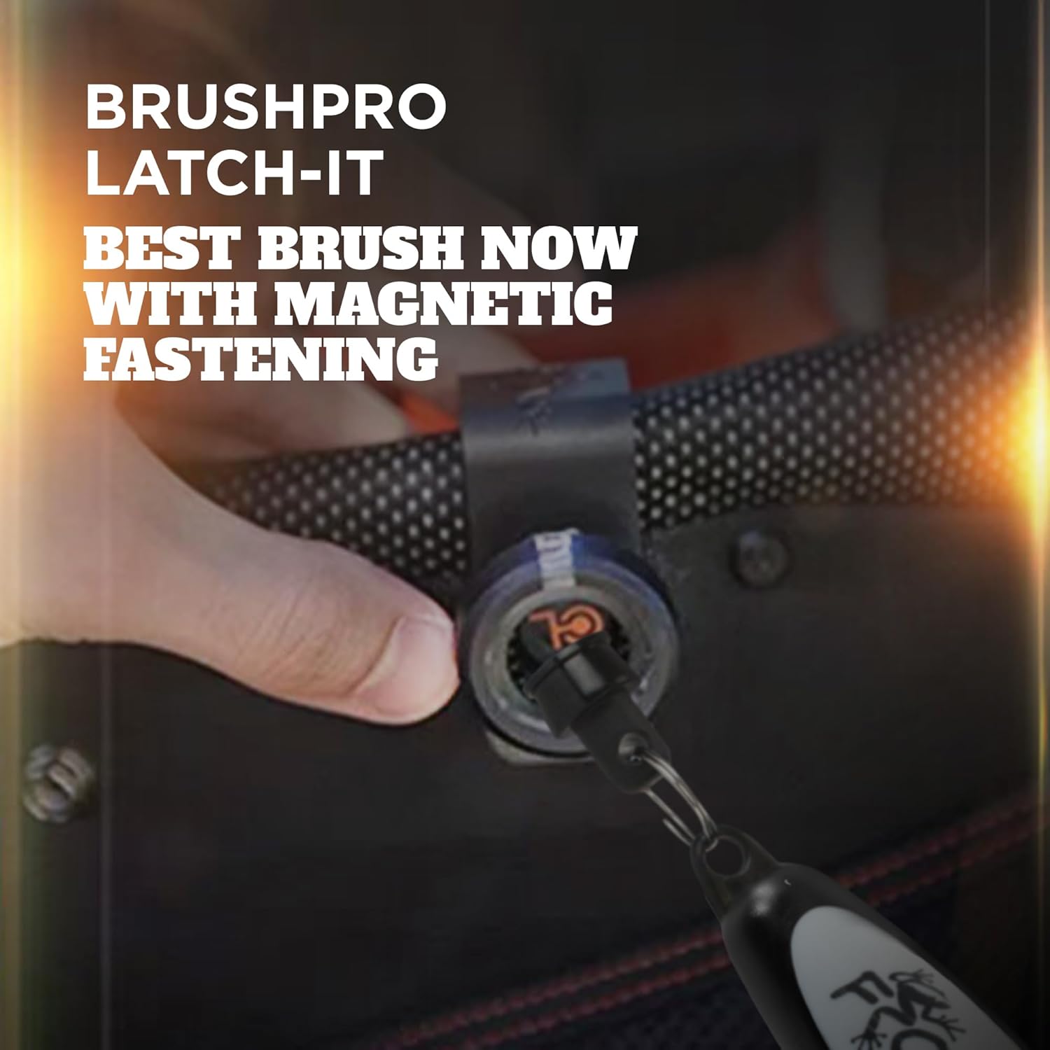 Frogger BrushPro Latch-It Golf Club Cleaner, Ergonomic Grip and Latch-it Magnet - Professional Golf Club Brush and Groove Cleaner for Golfers - Image 7