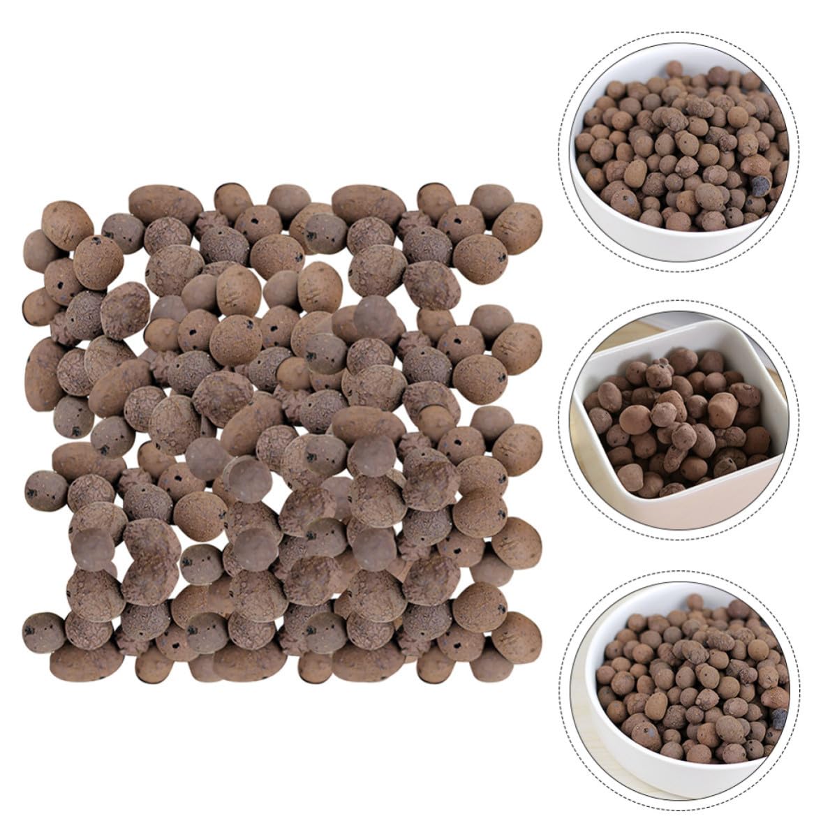 TOYANDONA Piedras de Ceramsita para Jardinería 1kg Función de Drenaje y Retención de Agua, Material de Arcilla y Esquisto para Macetas de Flores y Cultivo sin Suelo