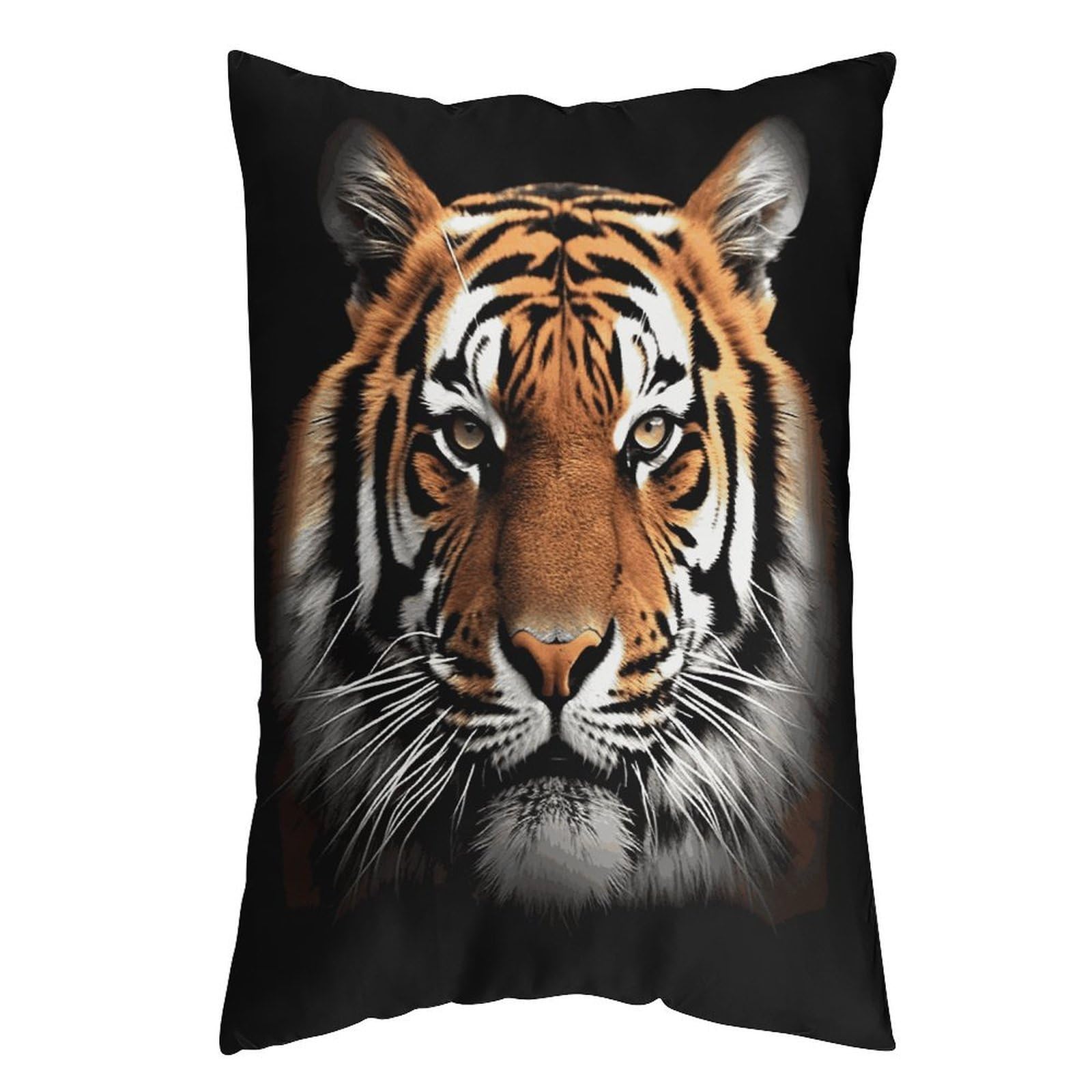 LDGSUPH Tiger Face Pillow Cases Soft Pillowcase with Invisible Zipper Wrinkle Resistant Pillow Covers Breathable Removable Pillow Protector for Bed Sofa Car 12 "x20