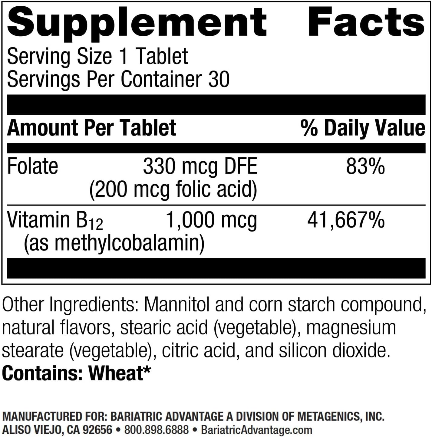 Bariatric Advantage B-12 Speedy Melts, Vitamin B12 1000 mcg Supplement, Fast Melting with 200 mcg of Folic Acid for Nutritional Support - Black Cherry, 30 Count - Image 4