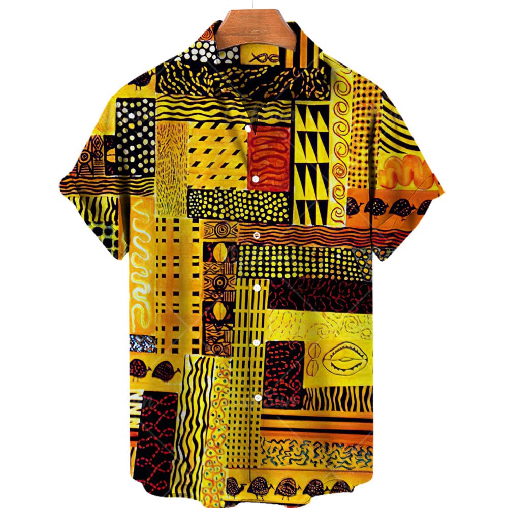 Chemise hawaïenne d'été pour hommes décontractée à séchage rapide et imprimé