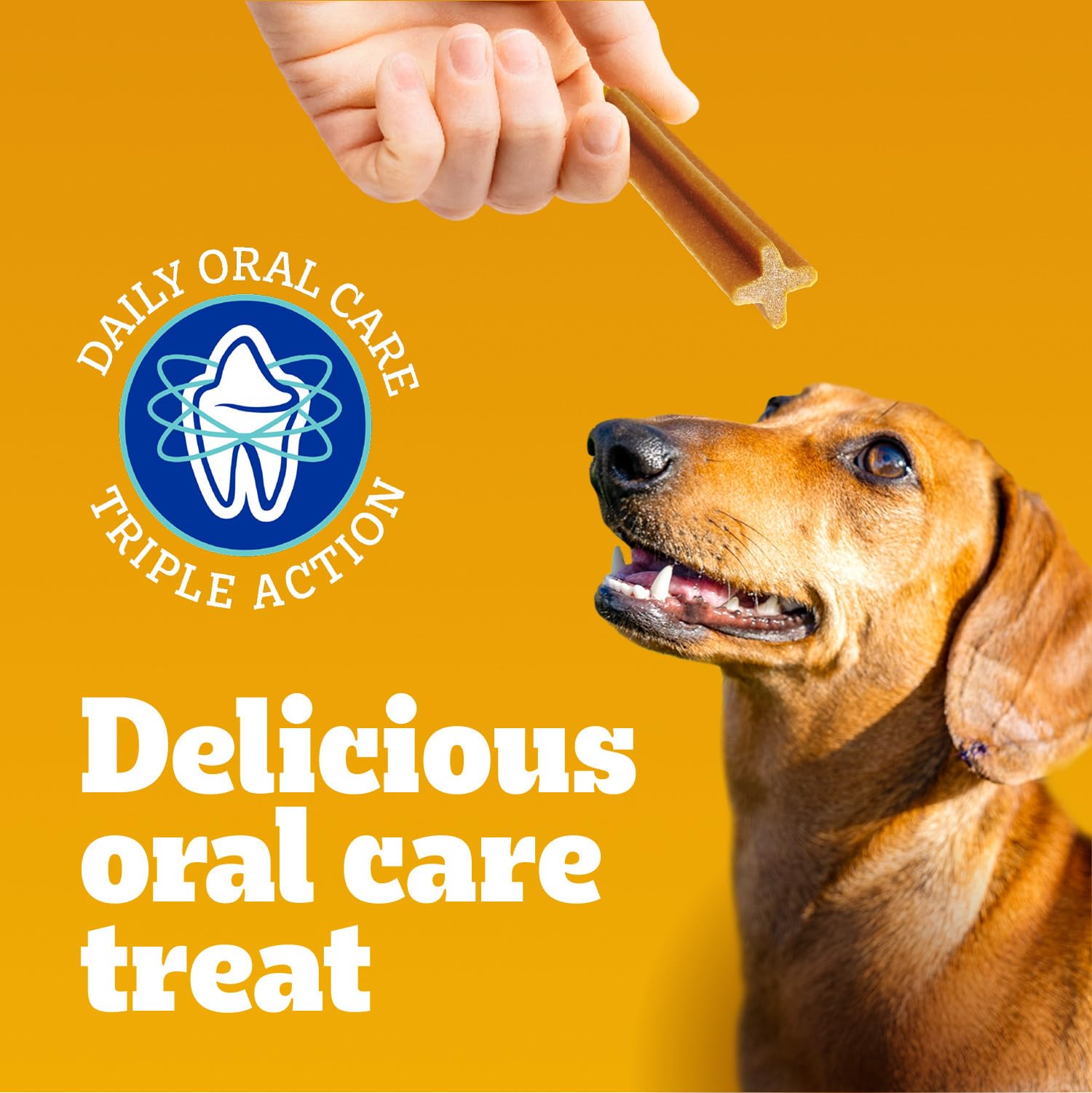 PEDIGREE DENTASTIX Oral Care Original Adult Dog Treats - for Medium Breeds - Reduces Plaque and Tartar Buildup - 40 Sticks 972g Pouch - 4