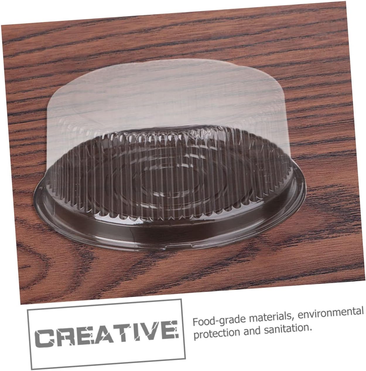 Unomor 30pcs Transparent Plastic Cake Boxes Dome Cover Mousse Packing Box for Muffins Treats Design for Home Bakery Use View Cake Holder Shape