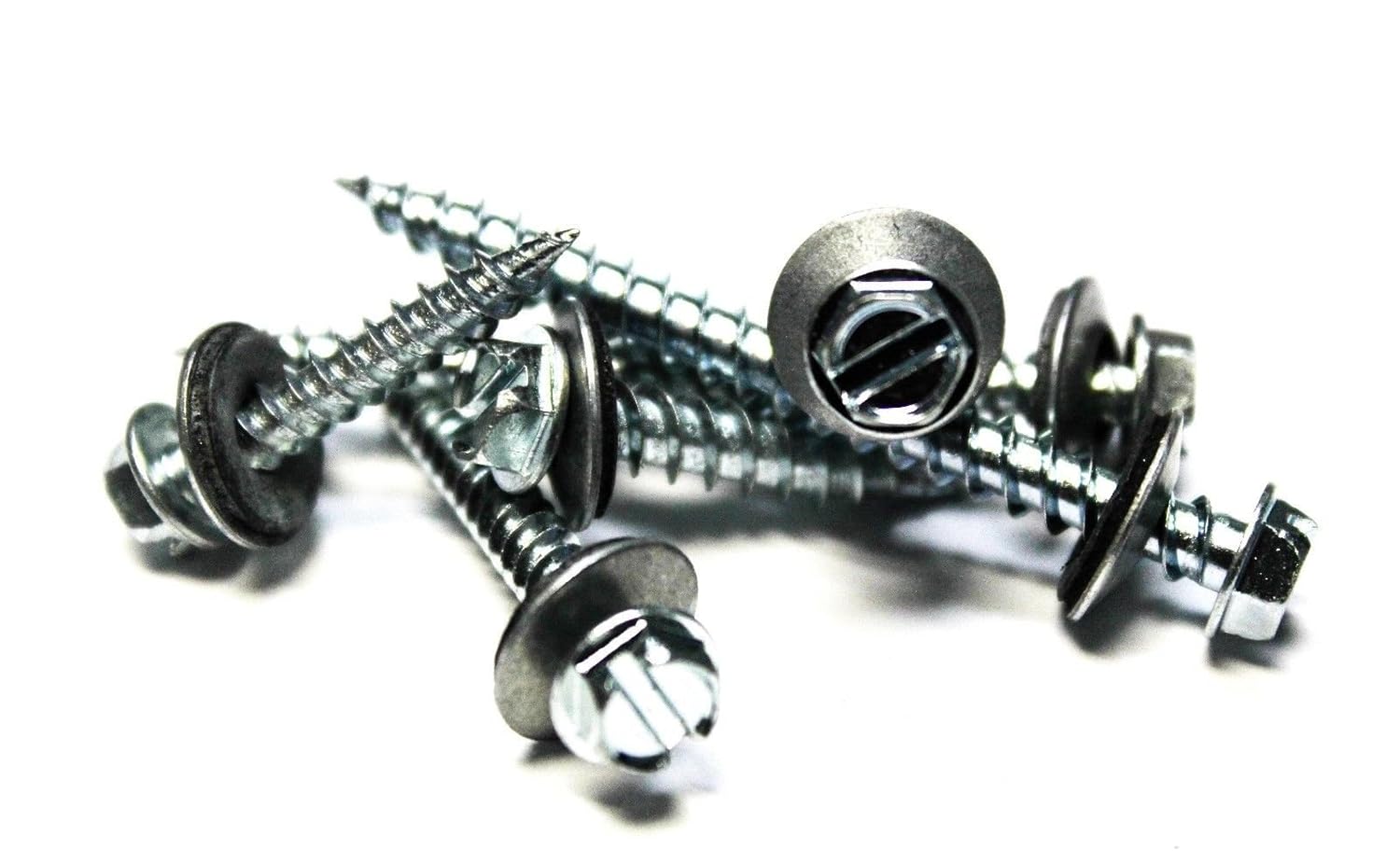 (500) 8 x 2 Hex Head Sheet Metal Screws Neoprene Washer (Roofing Screws)