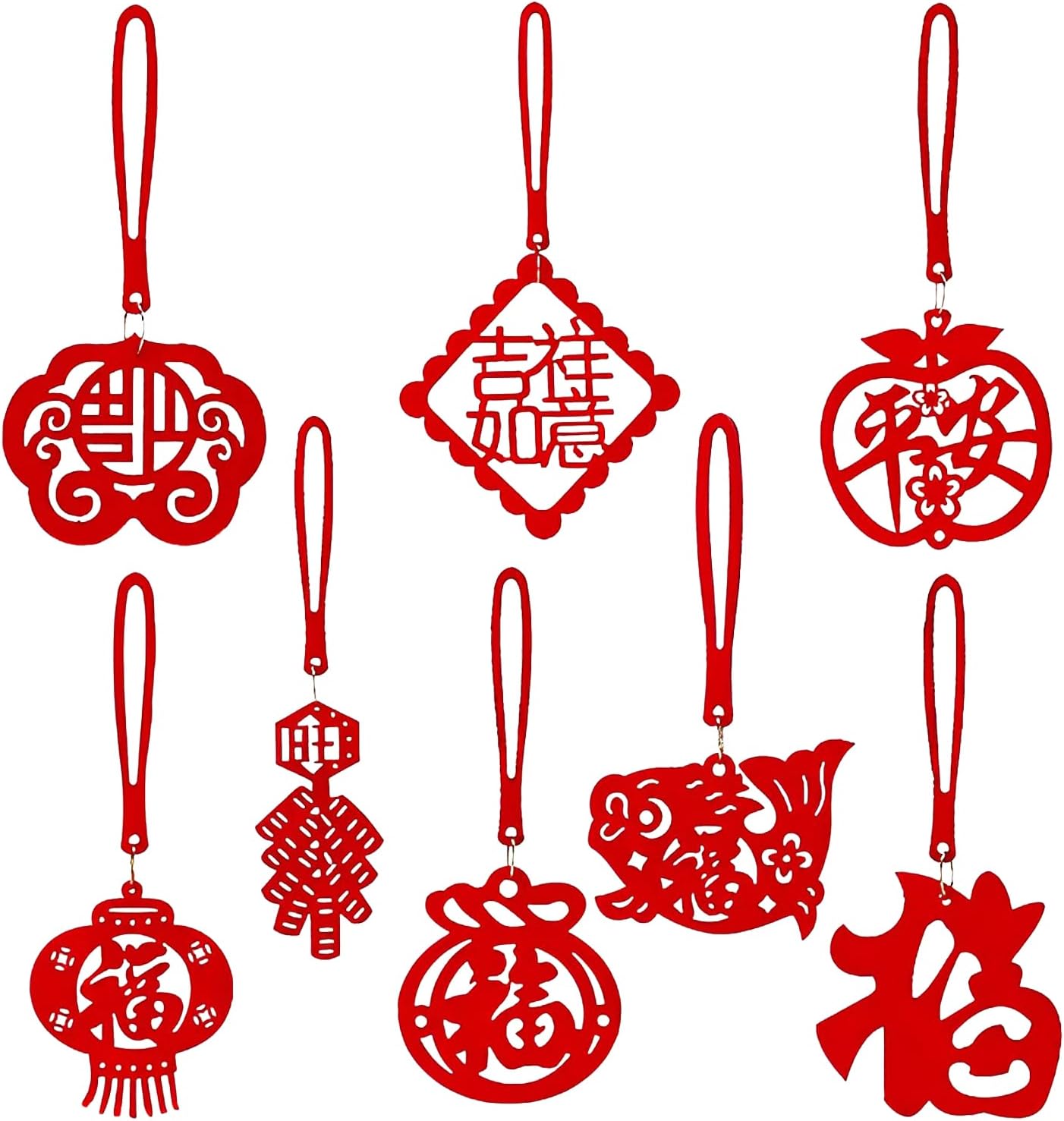 YQWIN 16Pcs Chinese New Year Decorations Chinese New Year Hanging