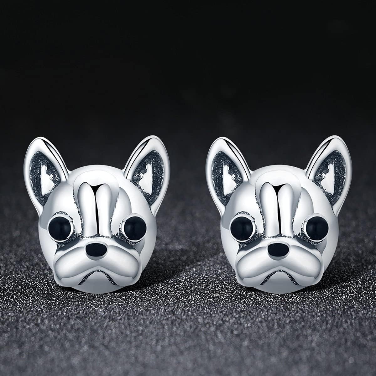 French Bulldog Cute Dog Sterling Silver Stud Earrings for Women Daughter Sensitive Ears Nice Gifts - Image 4