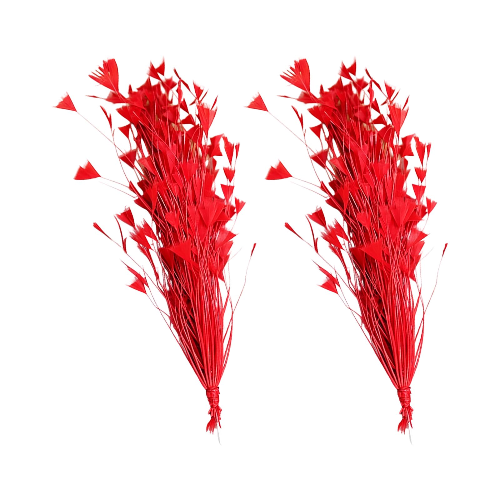 Whoasyst 2PCS Natural Plumage Ornaments with Floral Wire Base for Projects and Wedding Decoration Handcrafted Down Divisions