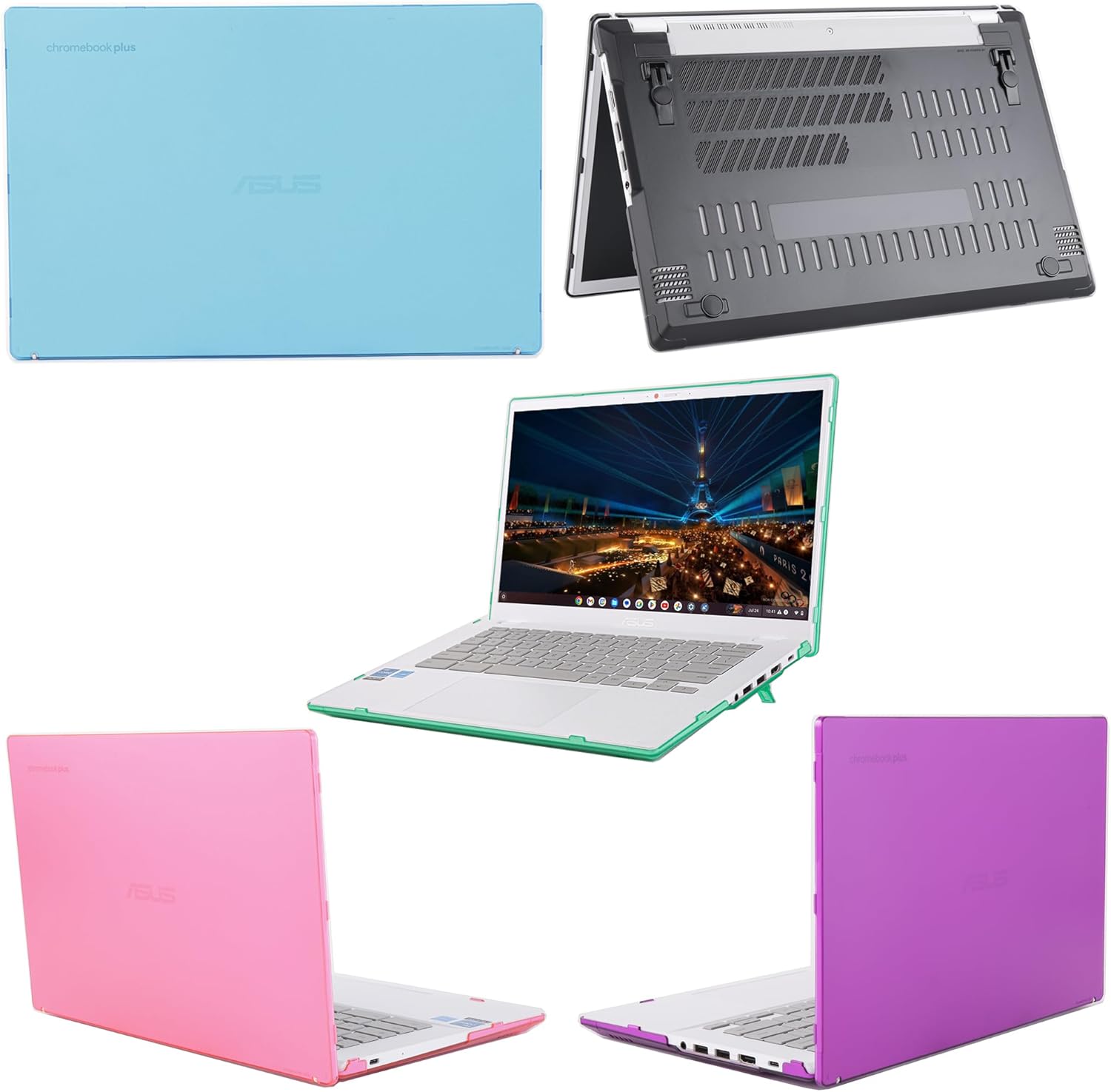 mCover Case ONLY Compatible with 2023~2024 14-inch ASUS Chromebook Plus Enterprise CX34 (CX3402) Series Laptop Computers (NOT Fitting Any Other ASUS Models) - Red