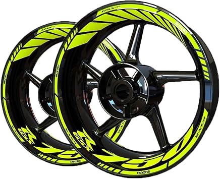 Motorcycle Stickers for S&uzuki for GSXR 750 for GSXR750 Motorcycle Wheel Rim Sticker Set Wheel Sticker Decal Rim Decals Color 9