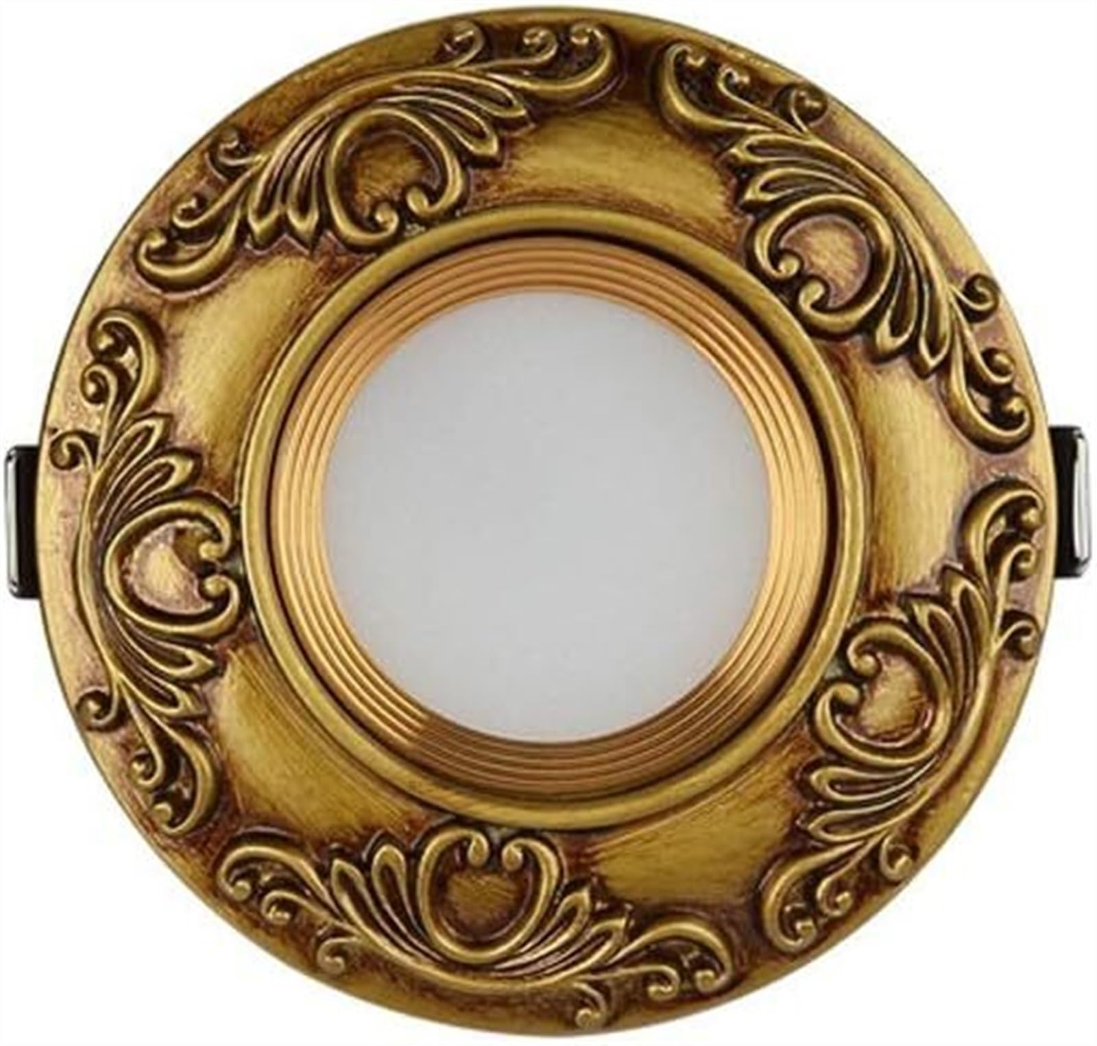 GPECTIFO Sturdy 3w/5w Led Bronze Anti-glare Panel Light Ultra-thin Round Downlight Anti-glare Embedded Ceiling Floodlight Energy (Color : 6000k, Size : 5w)