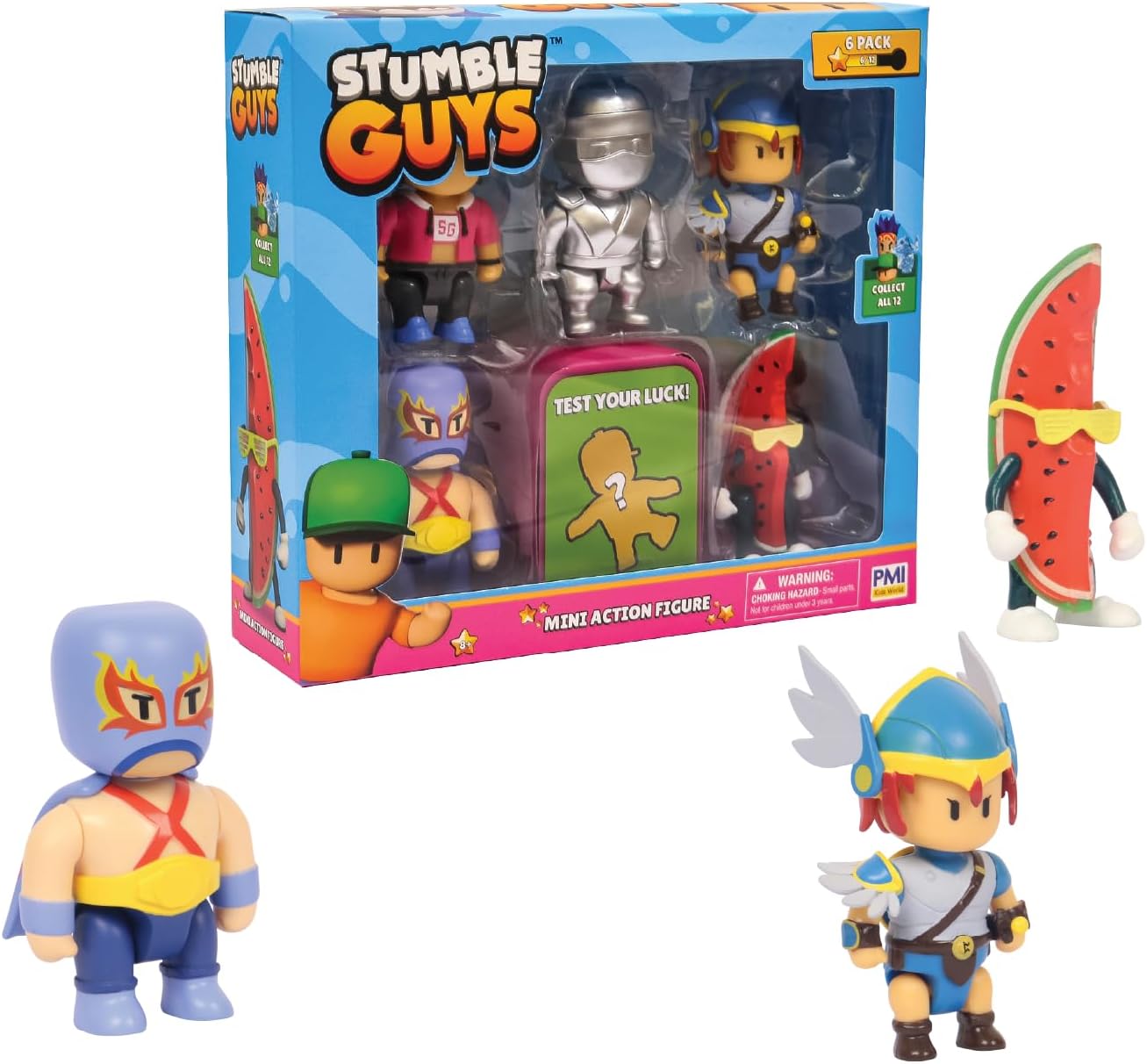 P.M.I. Stumble Guys Series 3 Mini Articulated Action Figures 6-Pack Box (SG3306B)