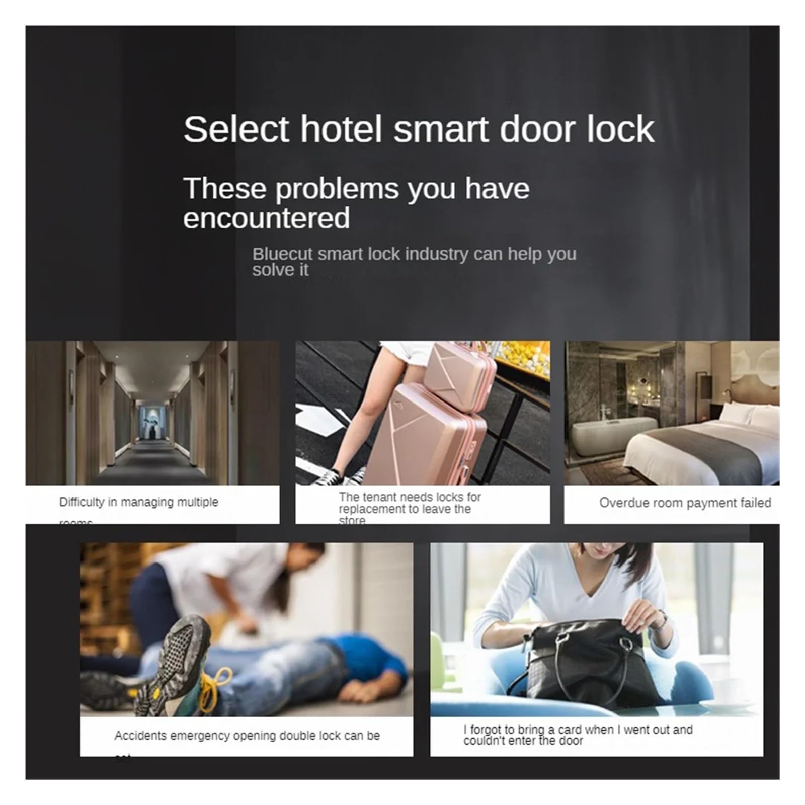 Smart Home Hotel Inteligentny zamek do drzwi Mieszkanie Wynajem pokoju Homestay Wielofunkcyjna karta elektroniczna Indukcyjny zamek elektroniczny Inteligentny zamek do drzwi (Size : Upgrade-White)