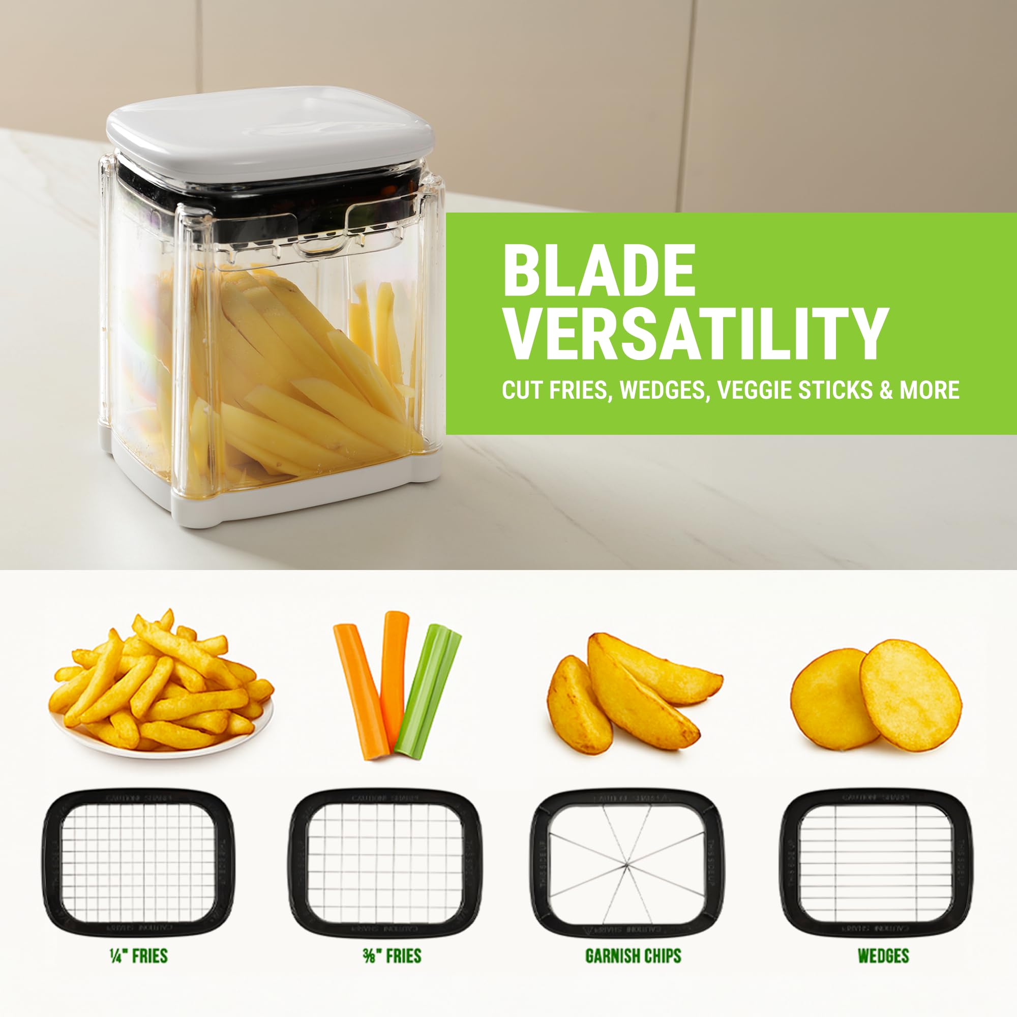 Amazon.com: All-in-One French Fry Cutter for Potatoes and
