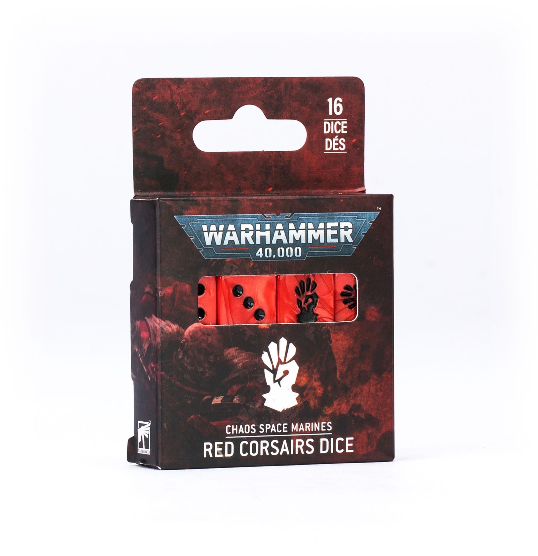Games Workshop - Warhammer 40,000 - Chaos Space Marines: Red Corsairs Dice Set