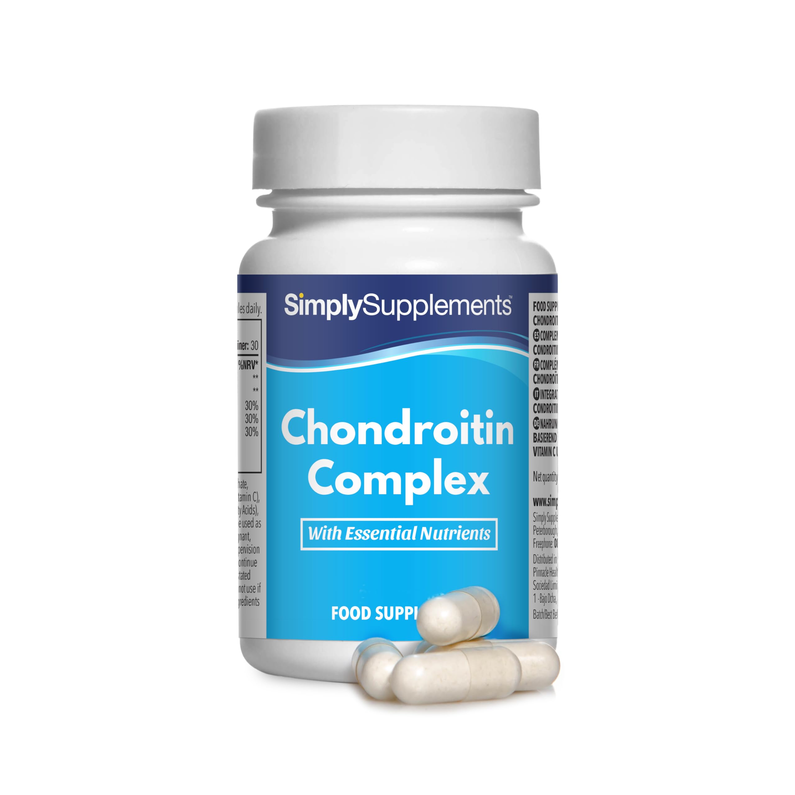 Chondroitin Complex with Vitamin C, Copper & Manganese | Advanced Bones, Joint & Immune Support | 60 Capsules | UK-Made & GMP Certified