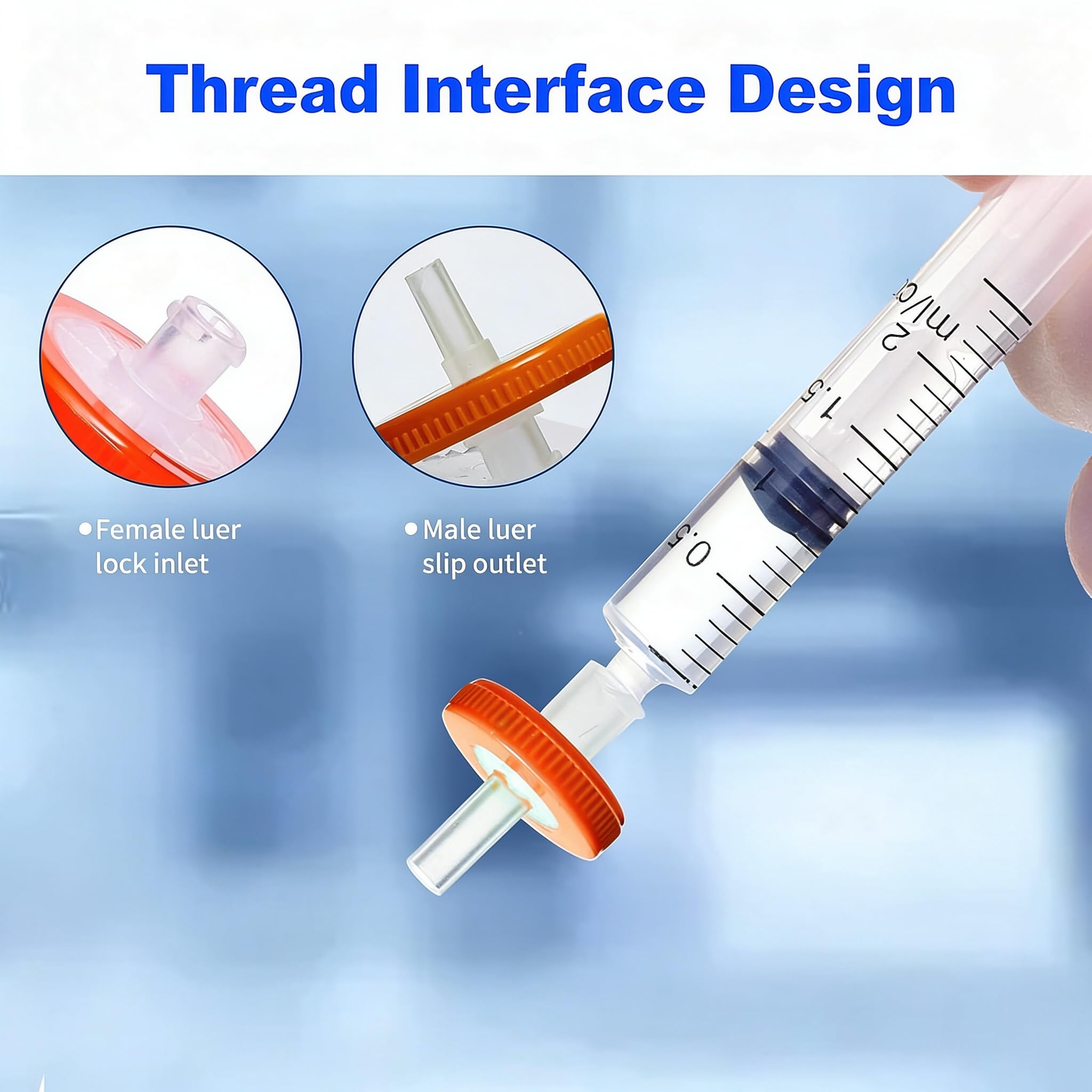 Syringe Filter Hydrophilic PTFE, 25mm 0.45um, Non-Sterile, 100PCS — Amazon image 5