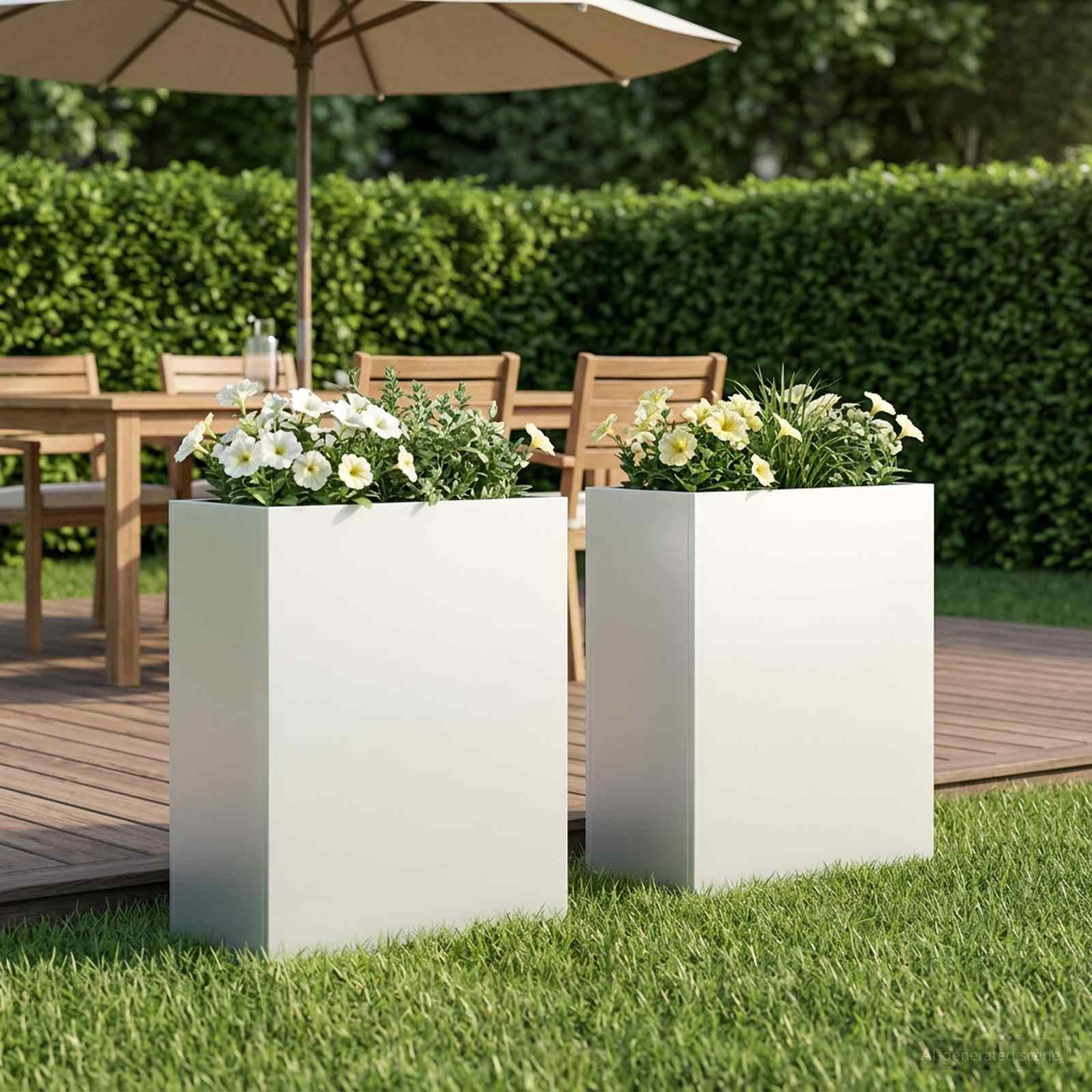 Genérico Macetero de Jardín 2 uds. 40 x 20 x 50 cm,Casa y jardín,Maceteros y jardineras,7.7 kg-8005417