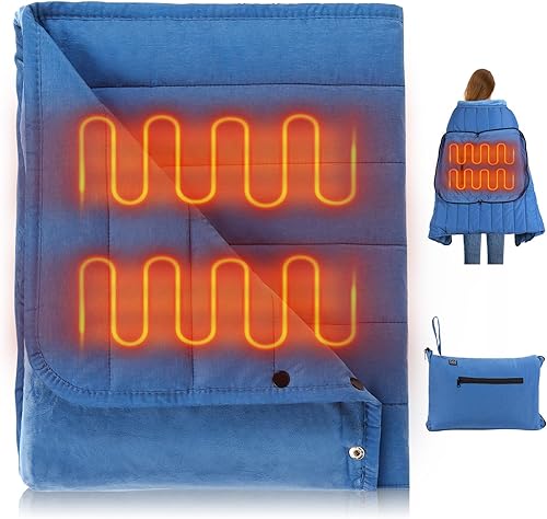 Manta térmica portátil para exteriores, 3 ajustes de calor de 7.4 V CC, manta térmica de 3 horas de apagado automático, protección contra disponible en Yaxa Venezuela