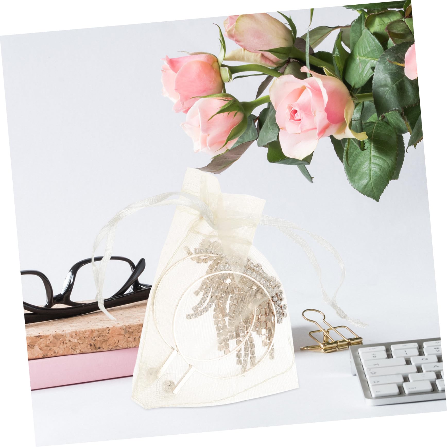 SEWOART 400stücke Organza Schmuckbeutel Mit Kordelzug Elegante Geschenktüten Für Hochzeiten Partys Geburtstage Und Festlichkeiten Milchweiß