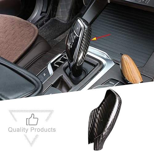 Miniatura 3 de CHEYA 100% fibra de carbono real del coche de velocidad interior de la palanca de cambios adhesivo para BMW 5 7 Series 6GT X3 X4 G30 G31 G11 G12 G01