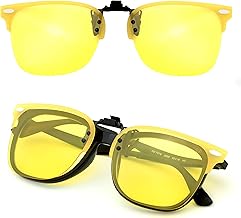 CREYESTAL Polarizatti Night Driving Glasses Clip Yellow Lens Over-Glasses for Night Driving Ultralight Men Women CE Certified