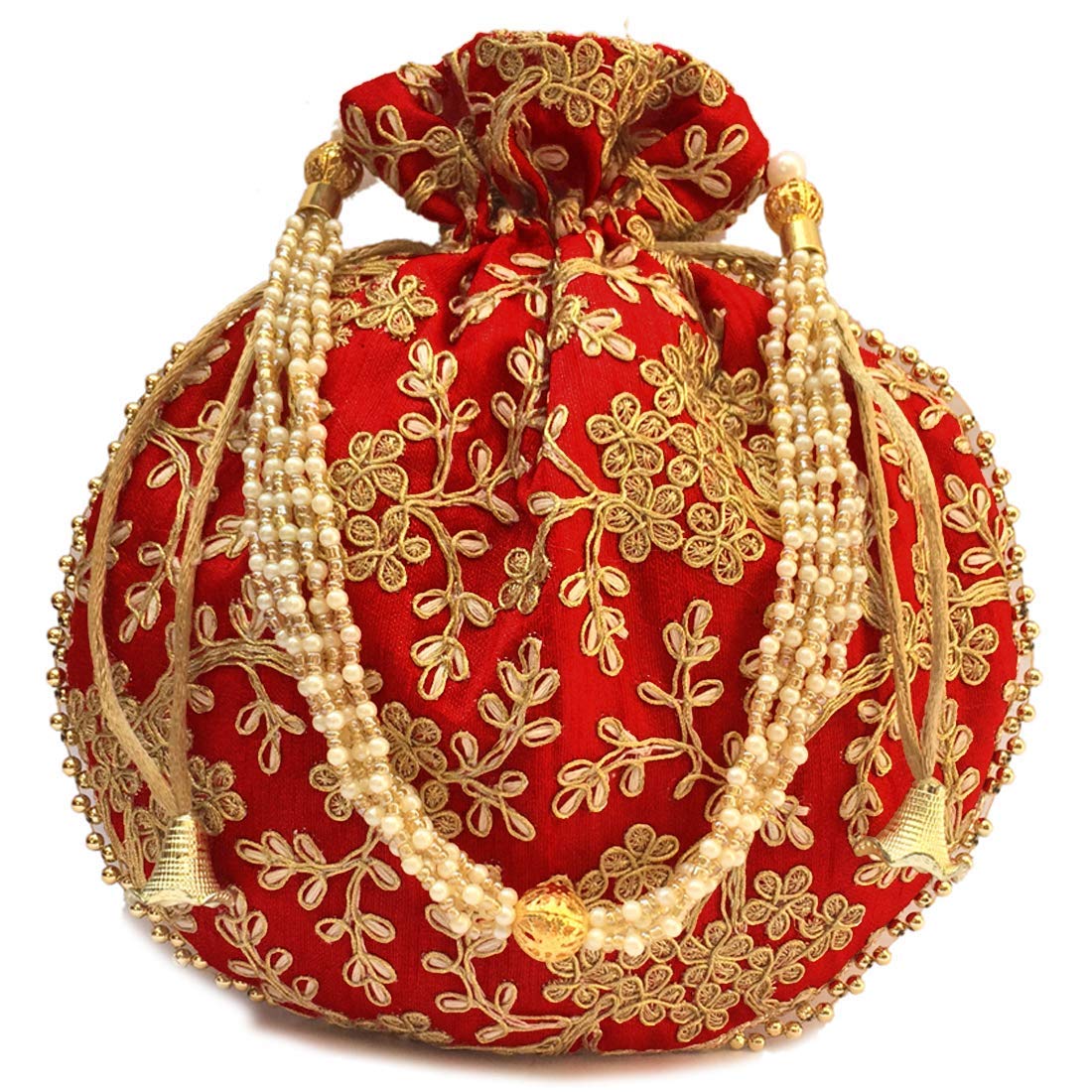 Potli Bags for Ladies for Wedding Parties Mirror Embellished Embroidered Bag for Women