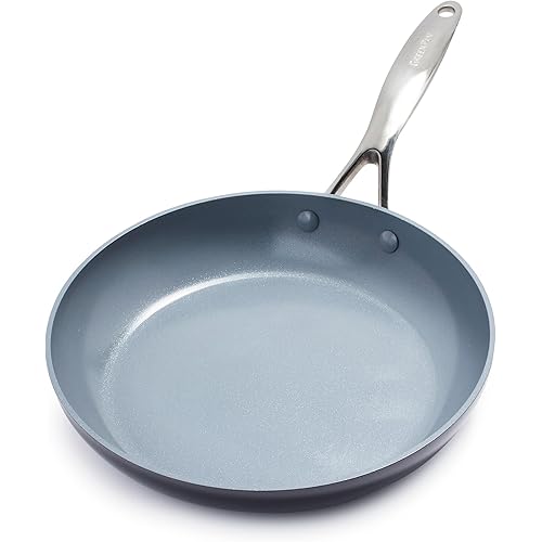 GreenPan Valencia Pro Hard Anodized Healthy Ceramic Nonstick 10" Frying Pan Skillet, PFAS-Free, Induction, Dishwasher Safe, Oven Safe, Gray