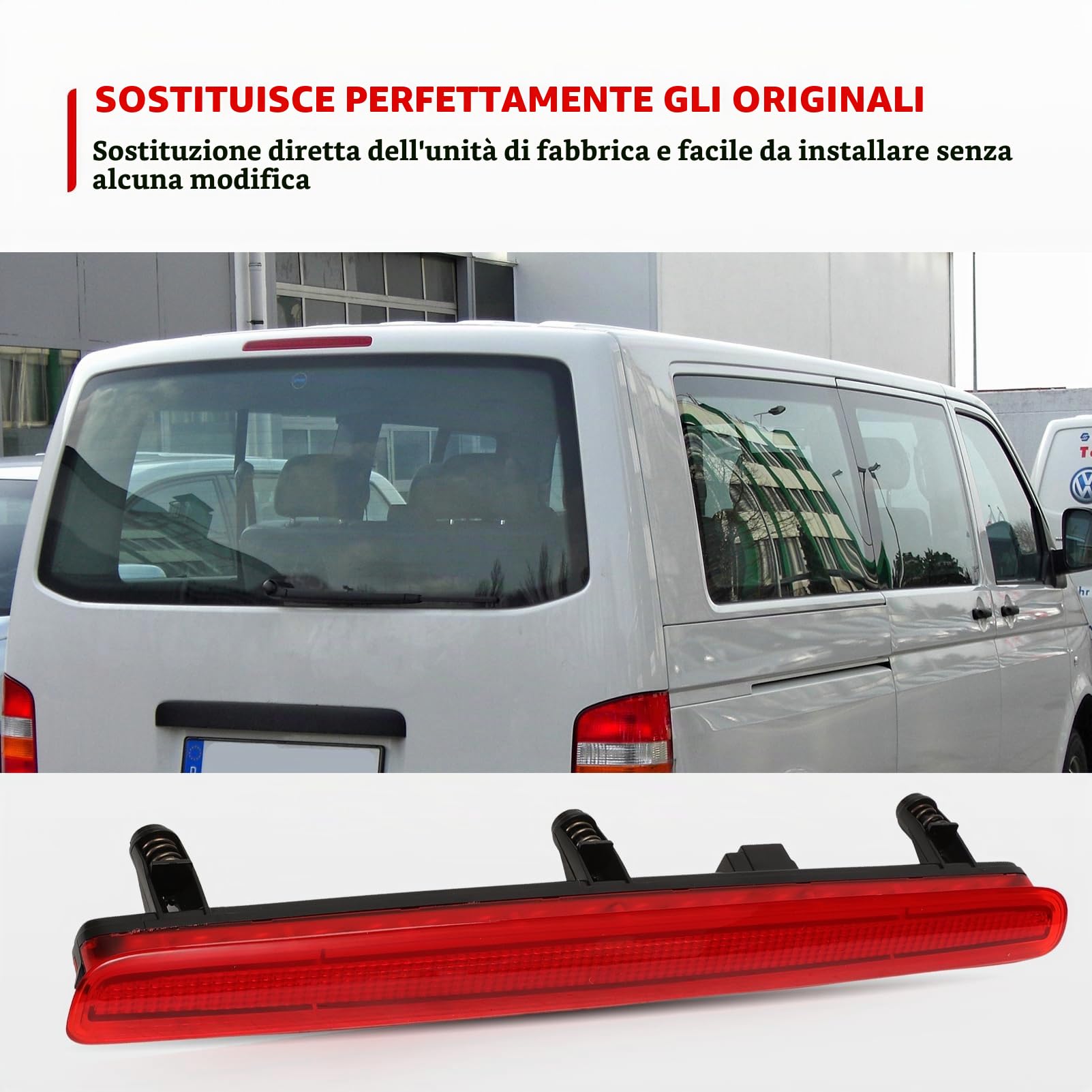Luce Stop Freno Posteriore Adatto Per T5 7E0945097C | 7E0945097A，Per Multivan Transporter Fanale Posteriore Del Freno