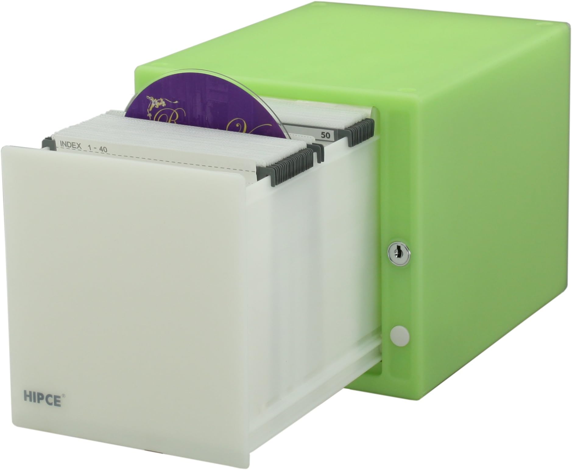 One Touch CD/DVD Box (80 Discs, Green)